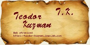 Teodor Kuzman vizit kartica